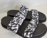 Sorel Women&#39;s Roaming Two Strap Slide Sandals Black White Size 9.5 - $45.53