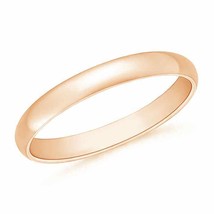 ANGARA High Polished Plain Dome Wedding Band for Her in 14K Solid Gold - £229.20 GBP