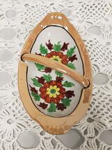 Seiji &amp; Co. Japan Handpainted Floral Lusterware Handled Porcelain Trinke... - $13.25