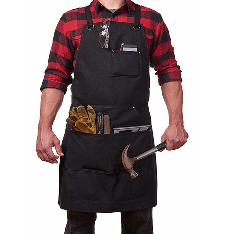 ed Canvas Work Apron with Pockets Adjustable Gardening Apron Heavy Duty ... - $2,057.05 MXN