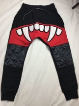 Devil Nut Black Sweats Childs Size 7/8 Y  Leg Cartoon Applique  New No Tags - £15.81 GBP