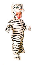 UNDERWRAPS Baby&#39;s Tiger Costume Jumpsuit, White, Small (6-12 Months) - £85.29 GBP