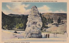 Liberty Cap Mammoth Hot Springs Yellowstone National Park Wyoming Postcard B35 - £2.36 GBP