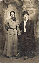 Ephrata Pennsylvania ~Well Dressed Young Couple ~ Signed 1909 Real Postcard P... - £9.06 GBP
