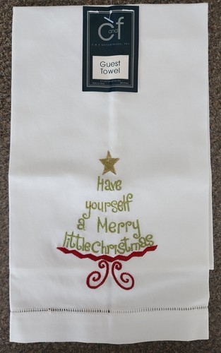 Two (2) C and F ~ Handcrafted ~ Holiday ~ 14 x 22 ~ 100% Cotton ~ Guest Towels~1 Item image 2