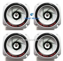 (4) Silver 3&quot; inch Super Bullet Horn TWEETER Speakers Car Audio Home Stereo - $26.59