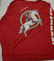 Marvel Deadpool Long Sleeve Battle Ready Rainbow Ride T-Shirt Size Medium Tee - £6.36 GBP