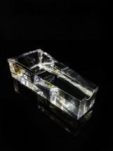 Dunhill Crystal Ashtray in original wood case. Has chip on bottom edge image 2