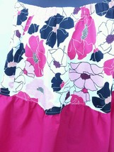 Modest Full Long Flare Skirt- 39&quot;-54&quot; Waist 20W-26W Pink Floral - £7.63 GBP