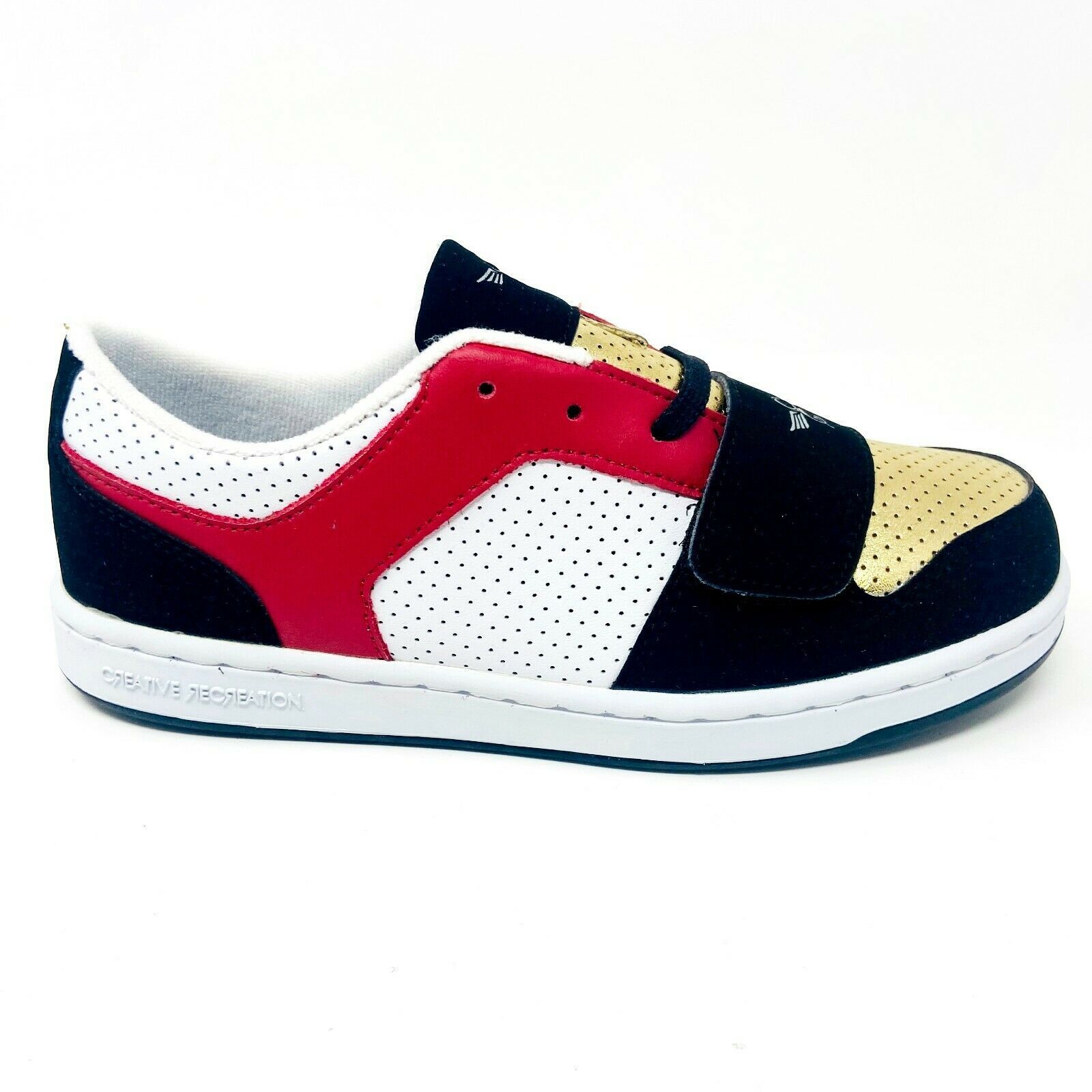 Creative Recreation Cesario Lo White Gold Red Black Youth Kids Sneakers