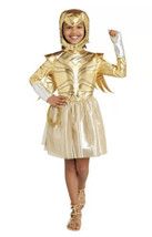 Girls&#39; Wonder Woman WW84 Gold Armor Dress Halloween Costume Sz Small 4-6 NWT - £15.81 GBP