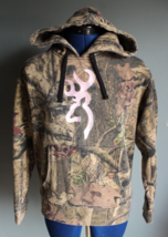 Browning For Her Green/Pink Camo Long Sleeve Hoodie ~S~ - £11.76 GBP