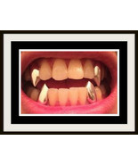 14K Gold Plated Metal Vampire Dracula Single Fangs Teeth Grillz 2 pc Set... - £11.77 GBP