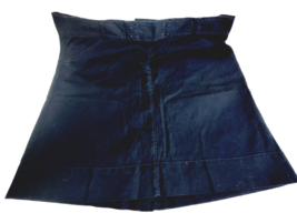Old Navy Womens A-Line Skirt 14 Button Zip 4-pocket Belt Loops Kick Pleat Navy - £9.75 GBP