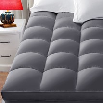 Extra Thick Cooling Mattress Pad Cover, 400Tc Plush Fluffy Pillow Top Fo... - $68.96