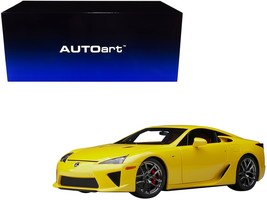 Lexus LFA Pearl Yellow with Red and Black Interior 1/18 Model Car by Autoart - $575.37 CAD