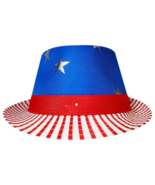 Way To Celebrate Patriotic Stars and Stripes Fedora Hat With Lights - $22.21 CAD