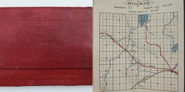 1920 antique UPPER MICHIGAN SURVEYOR journal PLAT MAP BOOK state line to... - £113.75 GBP