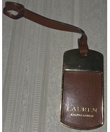 Lauren Ralph Lauren Brown Leather Bag Charm and Gold Hardware Fob Tag - $13.85