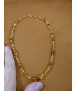 pb-436 Natural golden orange Amber Poland gemstone nugget bead 19&quot; long ... - £35.29 GBP