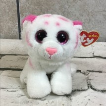 Ty Beanie Boos Tabor Plush Pink Siberian Tiger Glitter Eyes Stuffed Animal - £7.75 GBP