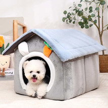 Foldable Dog House Indoor Warm Sofa Kennel Bed Mat for Small Medium Larg... - £60.67 GBP+