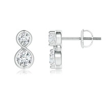 ANGARA Lab-Grown 0.37 Ct Two Stone Diamond Infinity Earrings in 14K Solid Gold - £537.34 GBP