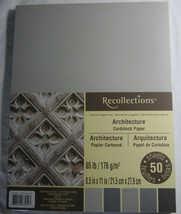 Recollections Cardstock Paper 8 1/2&quot; x 11&quot; 50 Sheets 65 lb 5 color ARCHI... - £12.95 GBP