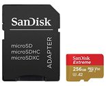 SanDisk Extreme 256GB UHS-I U3 microSDXC Memory Card with SD Adapter - $73.87