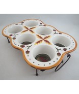 Temptations Fall Harvest Acorn Cupcake Muffin Pan and Metal Cooling Serv... - $29.85 CAD