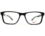 Nike Eyeglasses Frames 7243 002 Black Dark Green Square Full Rim 52-17-140 - $55.89