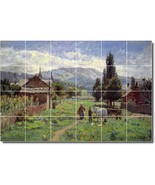 Theodore Steele Village Painting Ceramic Tile Mural BTZ08369 - $328.24 CAD+