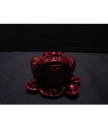 Asian Fortune Frog Red Resin Figurine Chinese Feng Shui With Red Rhinest... - €7,68 EUR