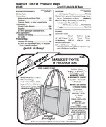 Market Tote &amp; Produce Bag Grocery Shopping Purse #546 Sewing Pattern Onl... - $149.96 MXN