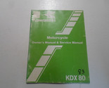 1983 Kawasaki KX80 Owners Manual &amp; Service Minor Clothing OEM 83 Septemb... - $20.09