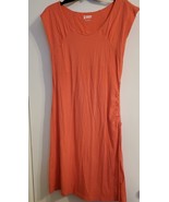 Alpine Design Salmon Pink Drawstring Ruched Dress Size Large - $238.64 MXN
