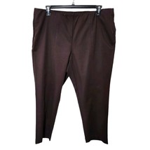 J. Jill Womens Dark Brown Essential Cotton Stretch Pull On Pants Zip Poc... - $26.59