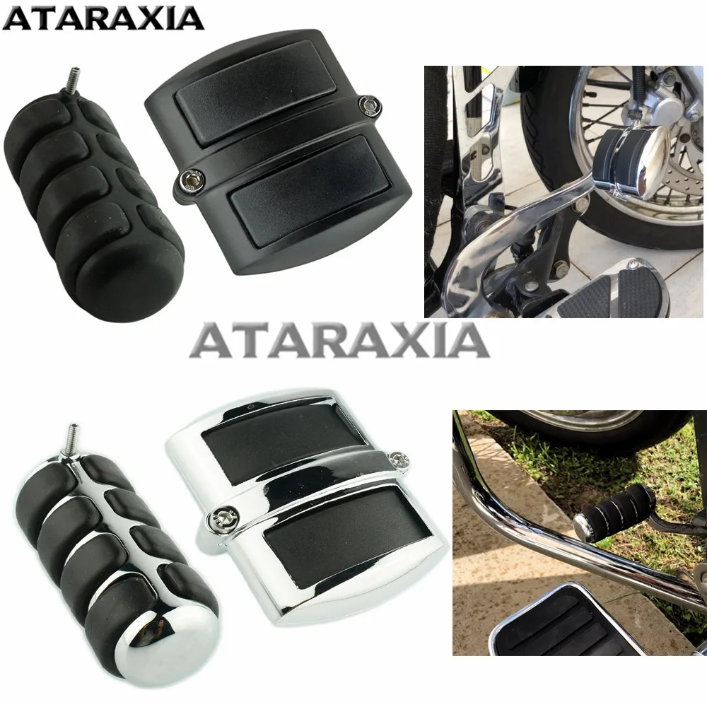 Motorcycle bike Gear Shift Pedal Cover Rear Brake Pad Cover Footpeg footrest for - £9.48 GBP+