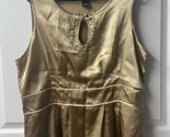 Lane Bryant Embroidered Tank Top Blouse Womens Plus Size 16 Gold Peplum ... - $13.63