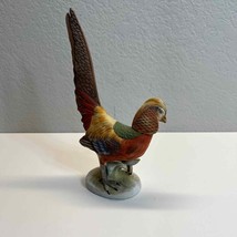 Lefton Bird Figurine Pheasant Hand Painted 8 inch Vintage Home Decor Colorful - £36.03 GBP