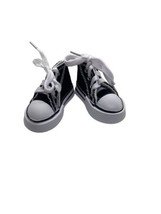 Shoes fit 1/3 BJD Smart Doll Black 3 inch high top sneakers slight Imperfect (2A - £8.00 GBP