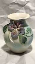 Lark Elizabeth Roderigues, Handmade signed 3” Flowered Vase Under Rim Chip - £46.65 GBP