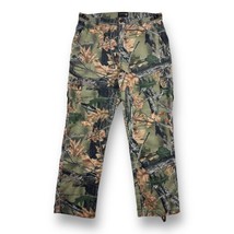 TrailCrest Men&#39;s Camo Tactical Cargo Hunting Hiking Pants Adjustable Large 32-38 - £19.46 GBP