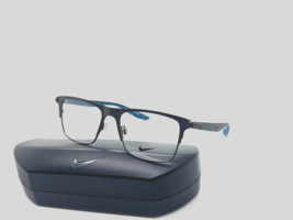 New Nike Nk 8213 074 GUNMETAL/BLUE Optical Eyeglasses Frame 55-16-145MM - £45.77 GBP