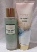 Victoria&#39;s Secret Fragrance Mist &amp; Lotion Set Lot of 2 FROSTMELT chocolate mint - £29.64 GBP