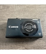 Canon PowerShot A3400 IS HD Digital Camera 16.0 MP Blue FOR PARTS LENS E... - $54.15 CAD