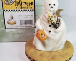Our America Candle Topper Heather Hykes Halloween Ghost Holding Pumpkin ... - £12.51 GBP