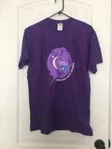 Fruit Of The Loom Adult Short Sleeve T-Shirt Cancer Awareness Purple Siz... - £27.26 GBP