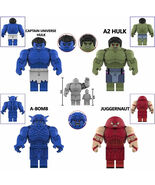 4Pcs Marvel Super Heros Minifigures Captain Universe Hulk Juggernaut Mini Blocks - $25.89