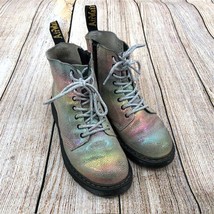 Dr Doc Martens 1460 Pascal J Iridescent Rainbow Boots in Women&#39;s Size 4 - £22.89 GBP